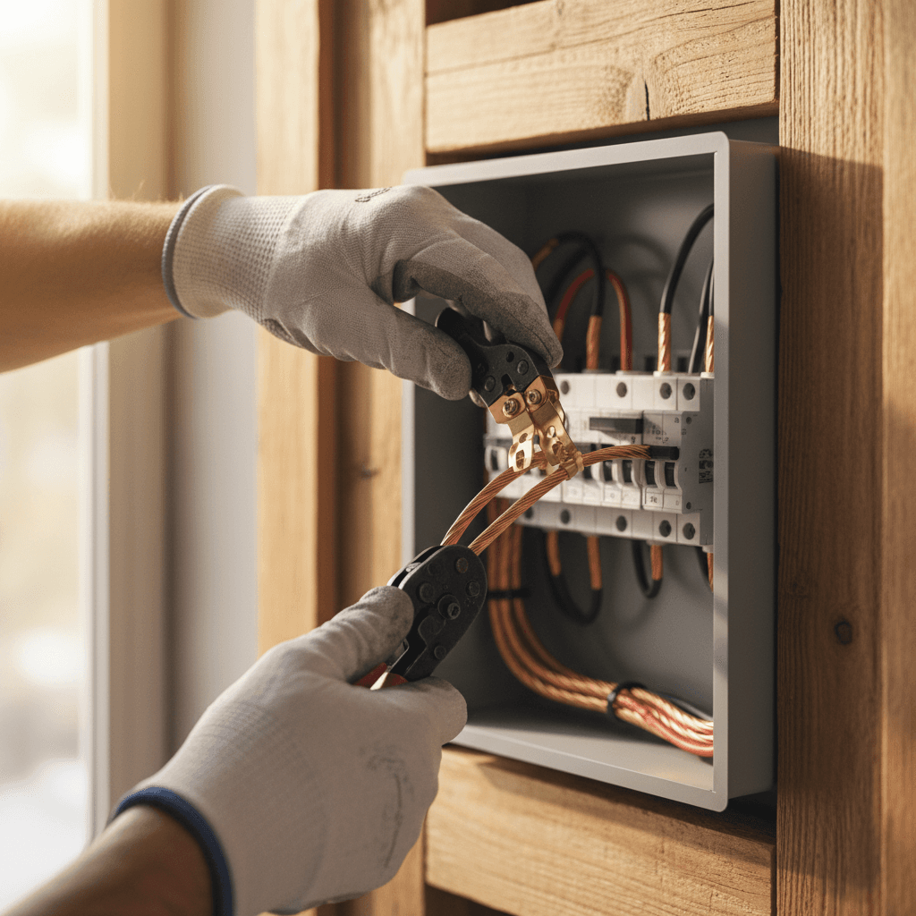 Running new wire through wall studs during a home rewiring