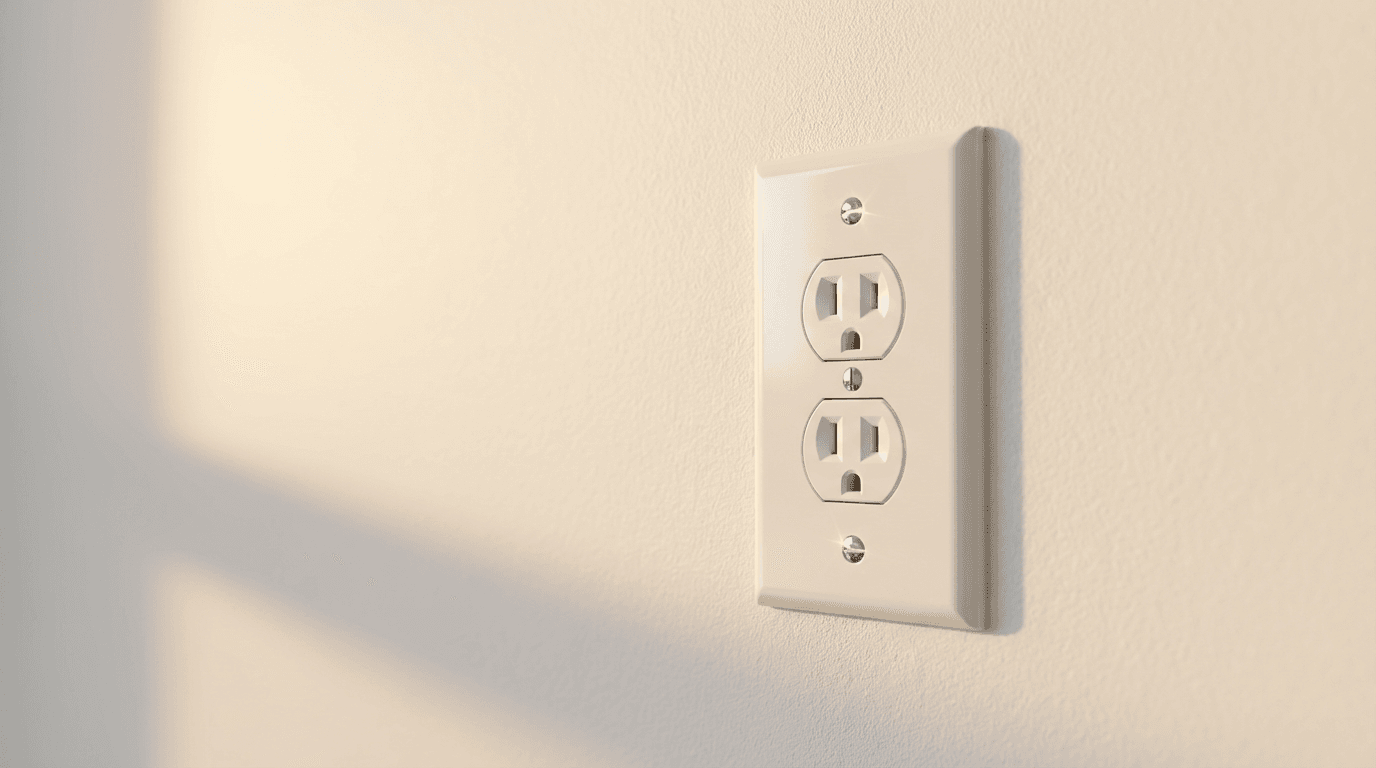New dimmer switch and USB outlet in a modern living room