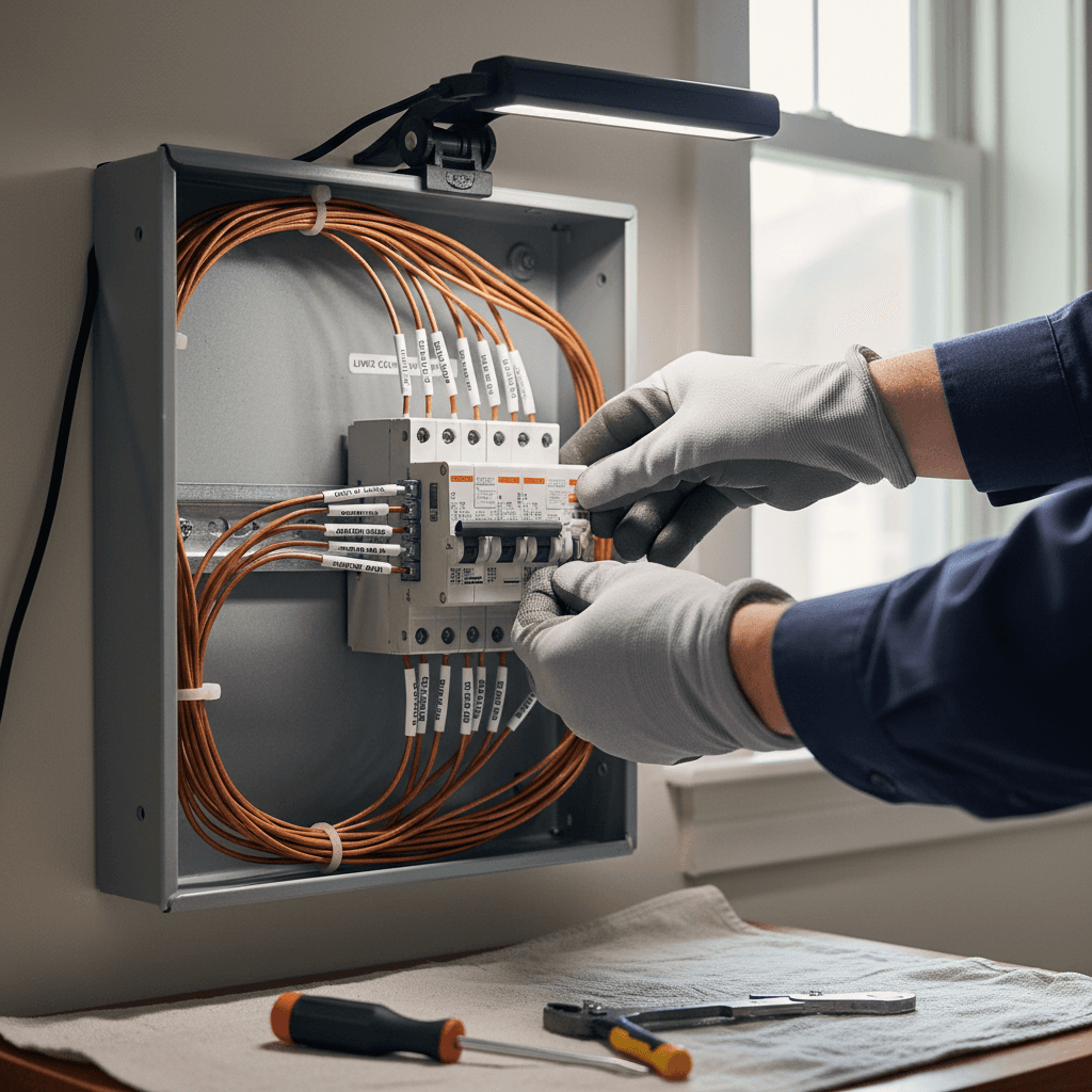 Labeling breakers in a residential electrical panel